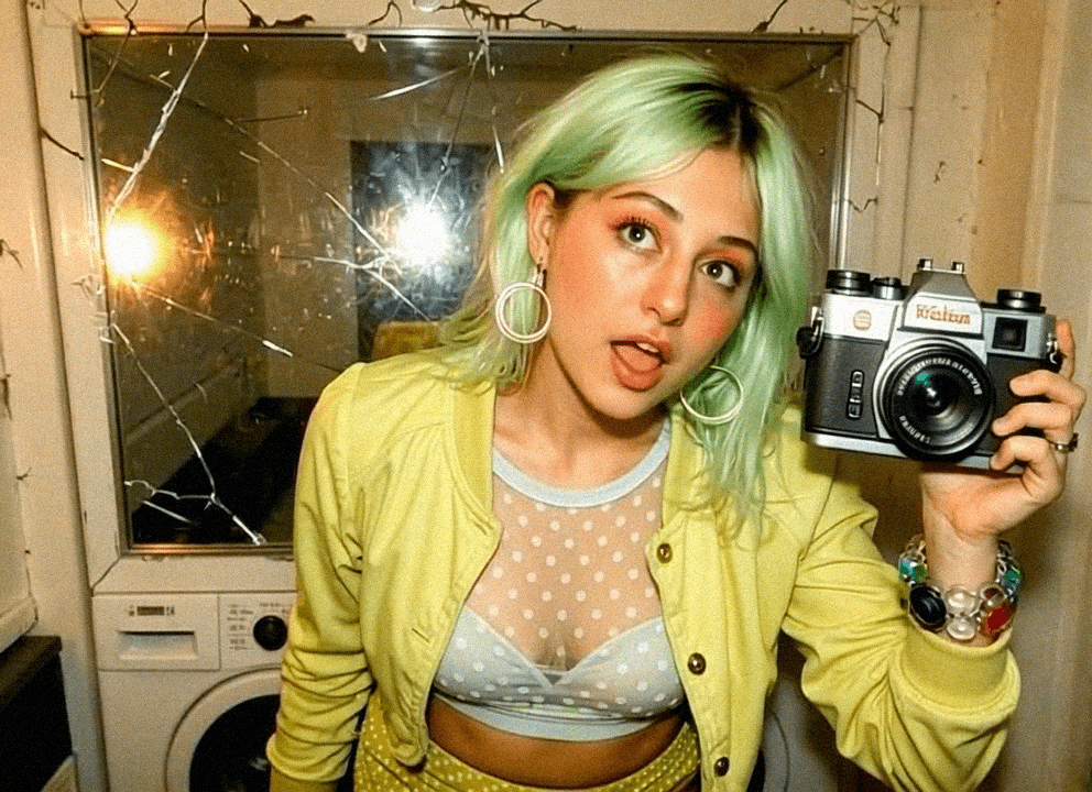 Emma-Jane MacKinnon-Lee at the laundromat